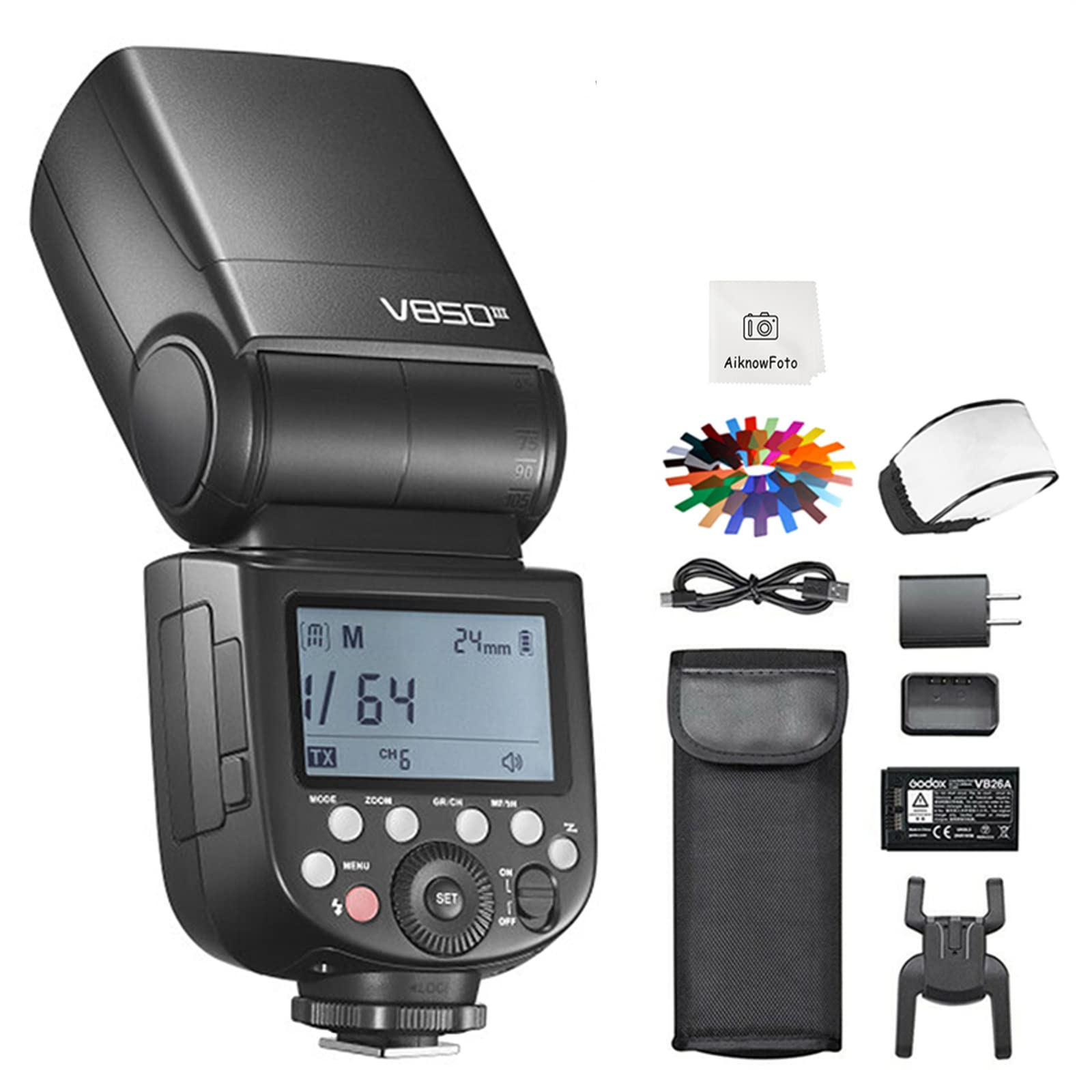 Amazon.com: GODOX V850III Camera Flash, GN60 2.4G 1/8000s HSS